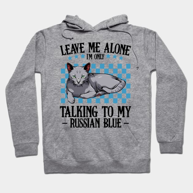 Russian Blue Cat Hoodie by Lumio Gifts